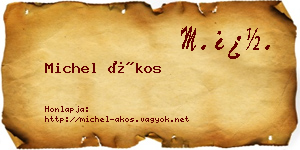 Michel Ákos névjegykártya