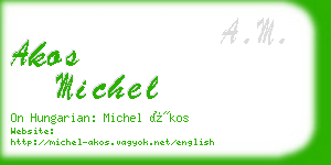 akos michel business card